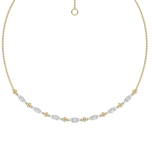 1 1/2 CT. Round Lab Created Diamond Two -Tone Necklace