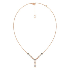 1/2 CT. Round Natural Diamond Y Necklace