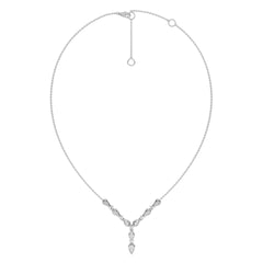 1/2 CT. Round Natural Diamond Y Necklace