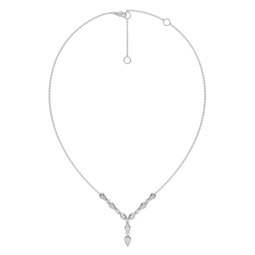 1/2 CT. Round Natural Diamond Y Necklace