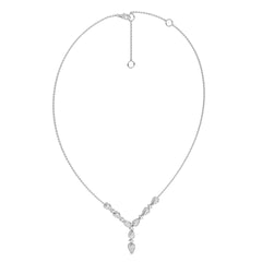 1/2 CT. Round Natural Diamond Y Necklace