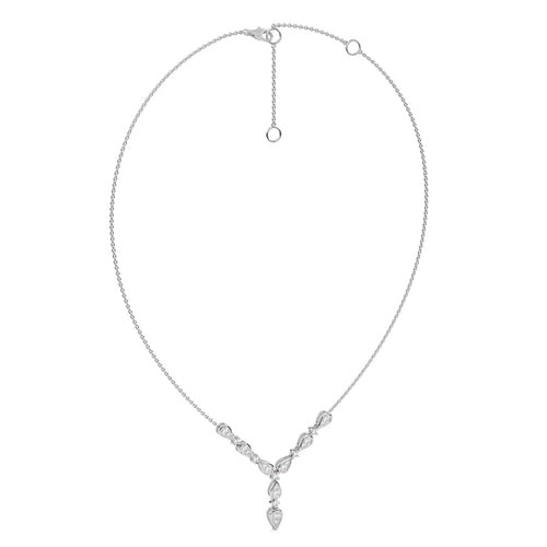 1/2 CT. Round Natural Diamond Y Necklace