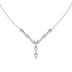 1/2 CT. Round Natural Diamond Y Necklace