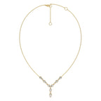 1/2 CT. Round Natural Diamond Y Necklace