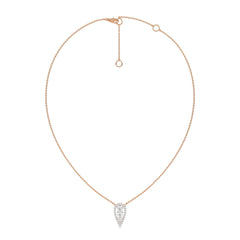 1 CT. Teardrop Round Natural Diamond Pendant Necklace