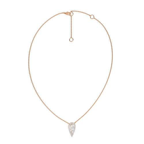 1 CT. Teardrop Round Natural Diamond Pendant Necklace