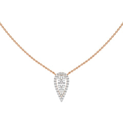 1 CT. Teardrop Round Lab Created Diamond Pendant Necklace