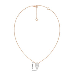 1 CT. Teardrop Round Natural Diamond Pendant Necklace