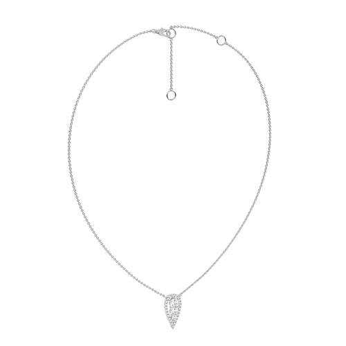 1 CT. Teardrop Round Natural Diamond Pendant Necklace