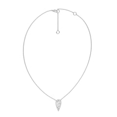 1 CT. Teardrop Round Lab Created Diamond Pendant Necklace