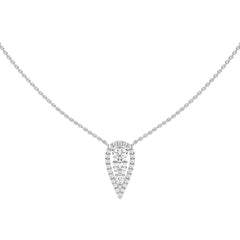 1 CT. Teardrop Round Lab Created Diamond Pendant Necklace