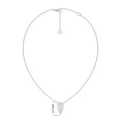 1 CT. Teardrop Round Natural Diamond Pendant Necklace