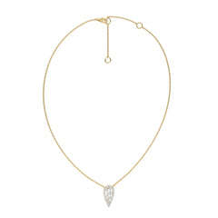 1 CT. Teardrop Round Lab Created Diamond Pendant Necklace