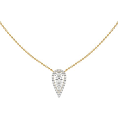 1 CT. Teardrop Round Lab Created Diamond Pendant Necklace