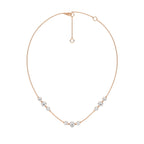 2 1/2 CT. Lab Created Diamond Bezel Set Station Necklace