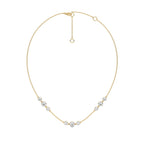 2 1/2 CT. Natural Diamond Bezel Set Station Necklace