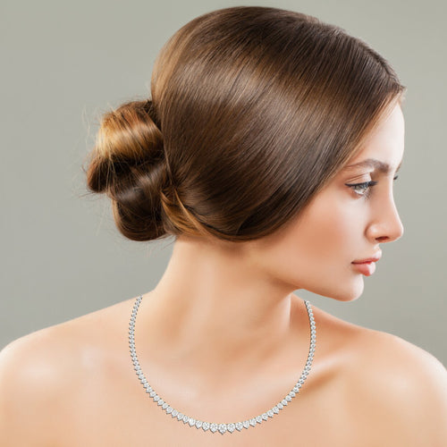 16 CT. Graduated Natural Diamond Necklace