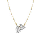 1 1/2 CT. Three Stone Lab Created Diamond Necklace