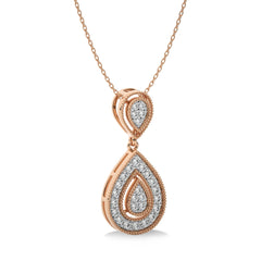 1/2 CT. Pear Shape Teardrop Natural Diamond Pendant