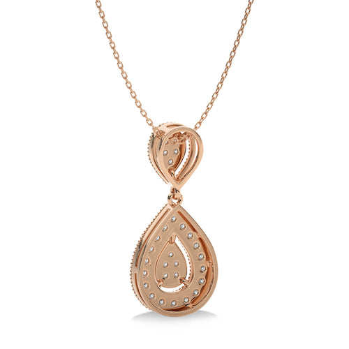 1/2 CT. Pear Shape Teardrop Natural Diamond Pendant