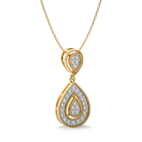 1/2 CT. Pear Shape Teardrop Natural Diamond Pendant