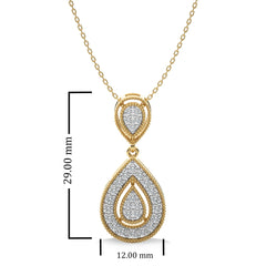 1/2 CT. Pear Shape Teardrop Natural Diamond Pendant