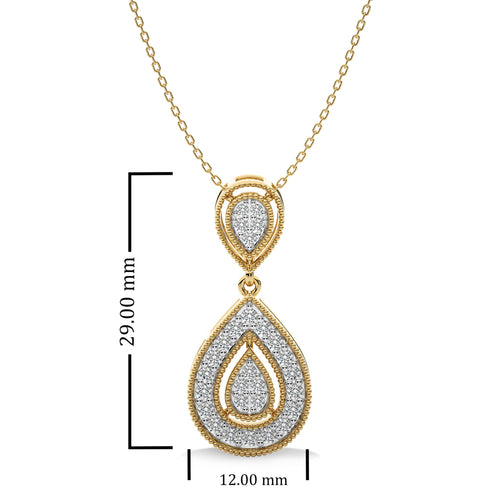 1/2 CT. Pear Shape Teardrop Lab Created Diamond Pendant