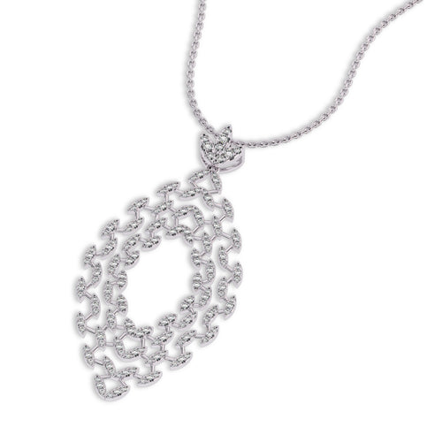 1 CT. Lab Created Diamond Studded Designer Pendant