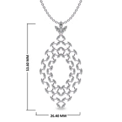 1 CT. Lab Created Diamond Studded Designer Pendant