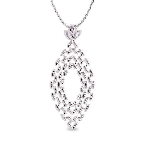 1 CT. Lab Created Diamond Studded Designer Pendant