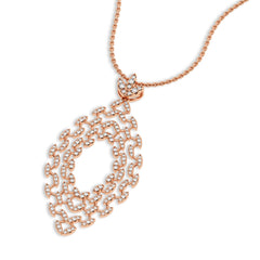 1 CT. Lab Created Diamond Studded Designer Pendant