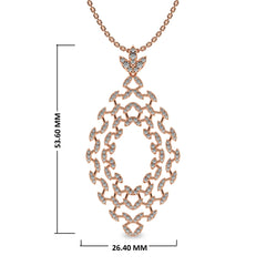 1 CT. Lab Created Diamond Studded Designer Pendant