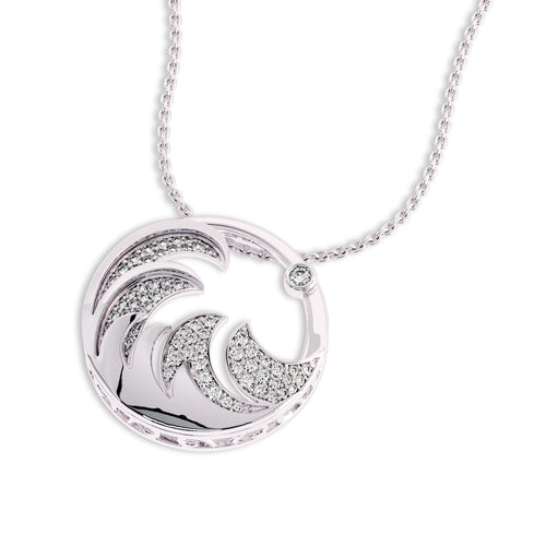 5/8 CT. Lab Created Round Diamond Studded Designer Pendant