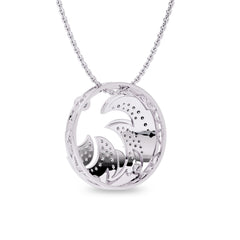 5/8 CT. Lab Created Round Diamond Studded Designer Pendant