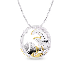 5/8 CT. Lab Created Round Diamond Studded Designer Pendant