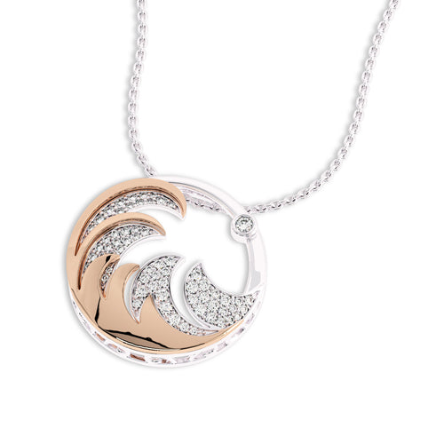 5/8 CT. Lab Created Round Diamond Studded Designer Pendant