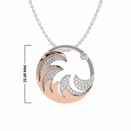 5/8 CT. Lab Created Round Diamond Studded Designer Pendant