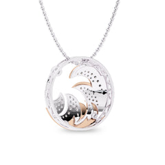 5/8 CT. Lab Created Round Diamond Studded Designer Pendant