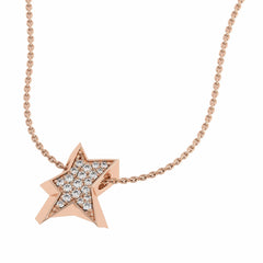 1/4 CT. Lab Created Round Diamond Studded Cluster Shining Star Designer Pendant