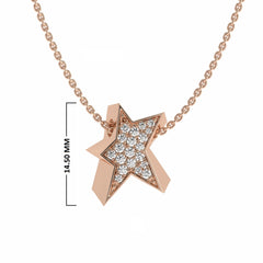 1/4 CT. Lab Created Round Diamond Studded Cluster Shining Star Designer Pendant