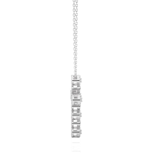 1/4 CT. Cluster Round Natural Diamond Cross Pendant