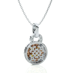 1 CT. Fancy Yellow Cushion Diamond Pendant