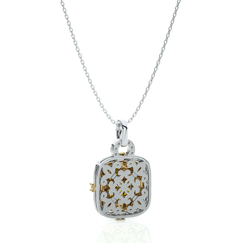 1 1/4 CT. Fancy Yellow Radiant Diamond  Fashion Pendant