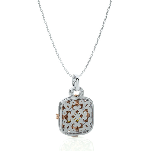 1 1/4 CT. Fancy Yellow Radiant Diamond  Fashion Pendant