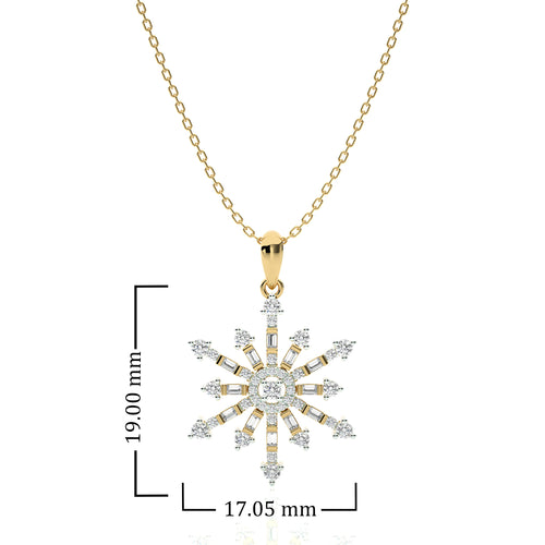 1/2 CT. The Sparkling Snowflake Lab Created Diamond Pendant