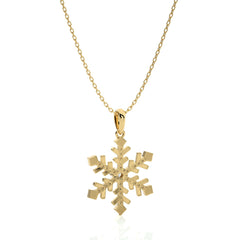 1/6 CT. Sparkling Snowflake Round Lab Created Diamond Pendant