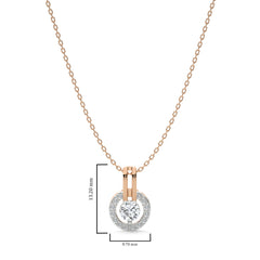 1/3 CT. Round Natural Diamond Small Circle Pendant