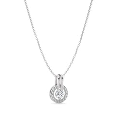 1/3 CT. Round Natural Diamond Small Circle Pendant