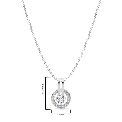 1/3 CT. Round Lab Created Diamond Small Circle Pendant