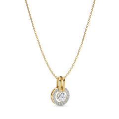 1/3 CT. Round Lab Created Diamond Small Circle Pendant